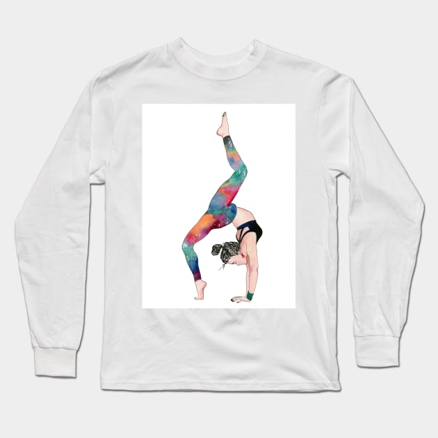 Cosmic Yoga Pants Long Sleeve T-Shirt by argiropulo